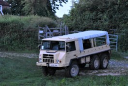 Knepp's safari vehicle