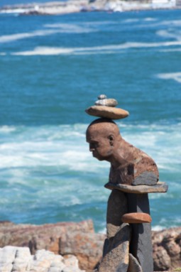 Various sculptures line the route as you make your way along the Fernkloof cliff path. This one at Gearing's Point